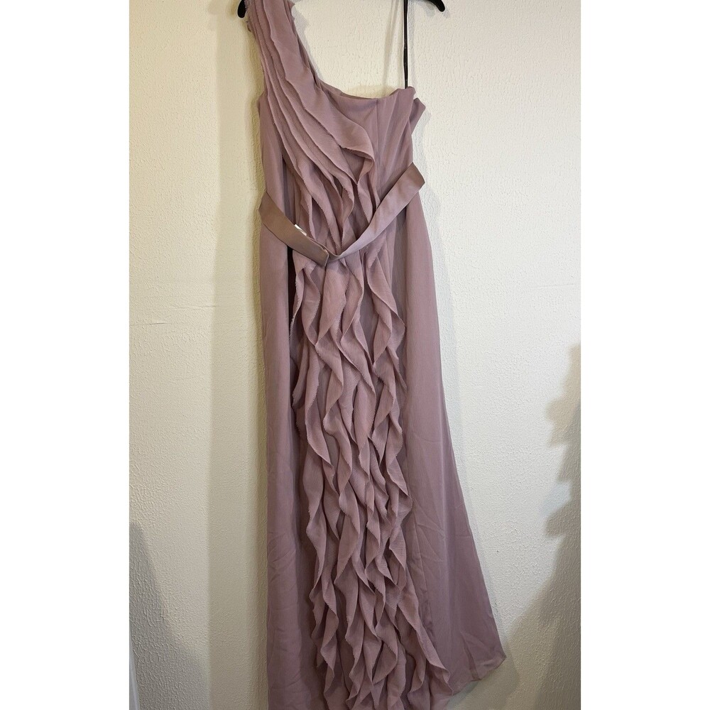 Vera Wang Dusty Rose One-Shoulder Maxi Dress - Picture 3 of 12